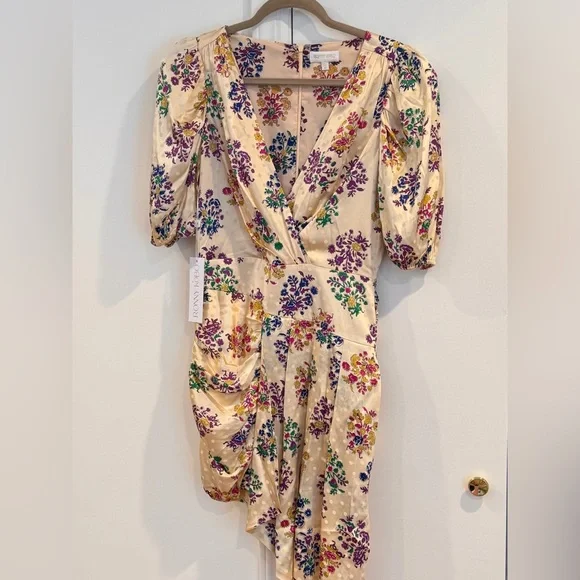 RONNY KOBO Monica Floral-Print Ruched Dress . - Picture 6 of 8